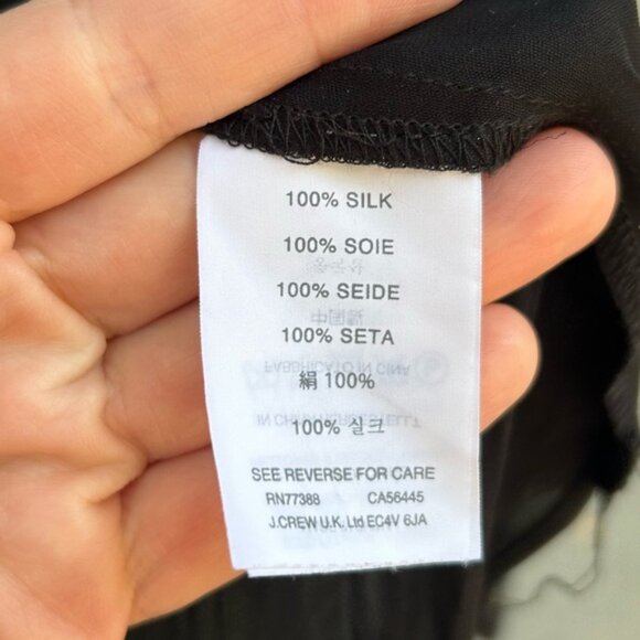 J Crew Black Robin Silk Blouse, Size 8 - Picture 10 of 10